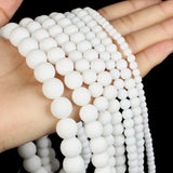 Matte Porcelain Natural Stone Beads Round Spacer Beads DIY Bracelets 4/6/8/10/12