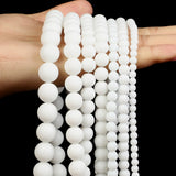 Matte Porcelain Natural Stone Beads Round Spacer Beads DIY Bracelets 4/6/8/10/12