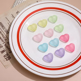 Frosted Peach Heart Beads for DIY Jewelry Making