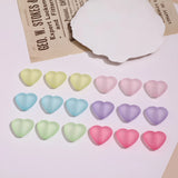 Frosted Peach Heart Beads for DIY Jewelry Making