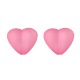 Frosted Peach Heart Beads for DIY Jewelry Making
