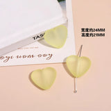 Frosted Peach Heart Beads for DIY Jewelry Making