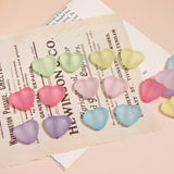 Frosted Peach Heart Beads for DIY Jewelry Making