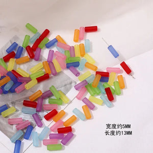 Transparent Small Tube Beads DIY Jewelry Accessories
