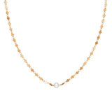 Mavis Hare Cross Round Pearl Choker Necklace Chain Woman Gift