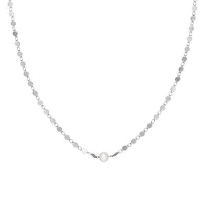 Mavis Hare Cross Round Pearl Choker Necklace Chain Woman Gift