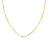 Mavis Hare Cross Round Pearl Choker Necklace Chain Woman Gift