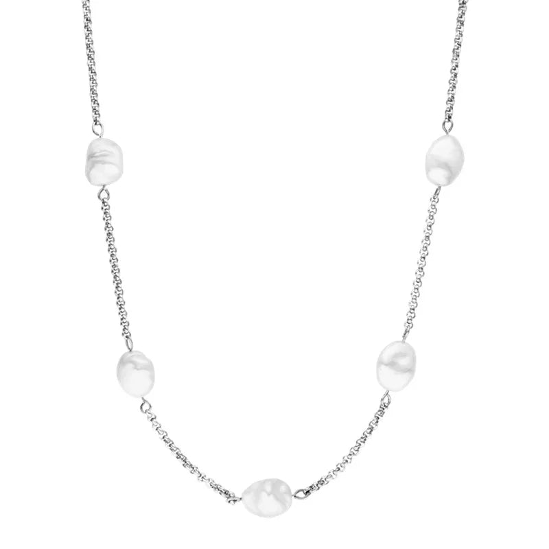 MALAHI Fresh Water Pearl Choker Necklace Beach Jewelry Gift