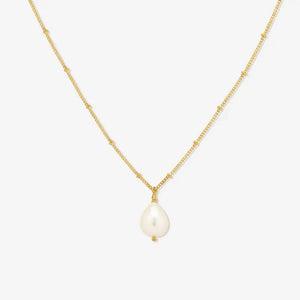 Baroque Pearl Pendant Bead Chain Necklace for Women