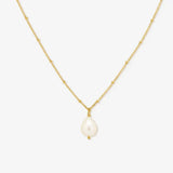 Baroque Pearl Pendant Bead Chain Necklace for Women