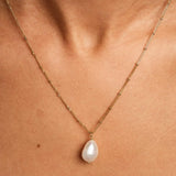 Baroque Pearl Pendant Bead Chain Necklace for Women