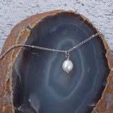 Baroque Pearl Pendant Bead Chain Necklace for Women