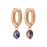 Mavis Hare PEARLY Hoop Dangle Earrings Stainless Steel