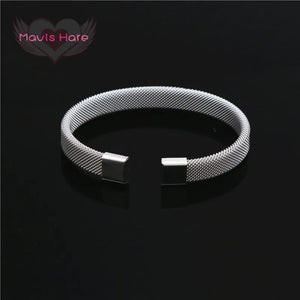 Mavis Hare Cuff Open Stainless Steel Bracelet & Bangle Set