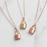 Mavis Hare Padlock Necklace Stainless Steel 1.5cm Lock Pendant