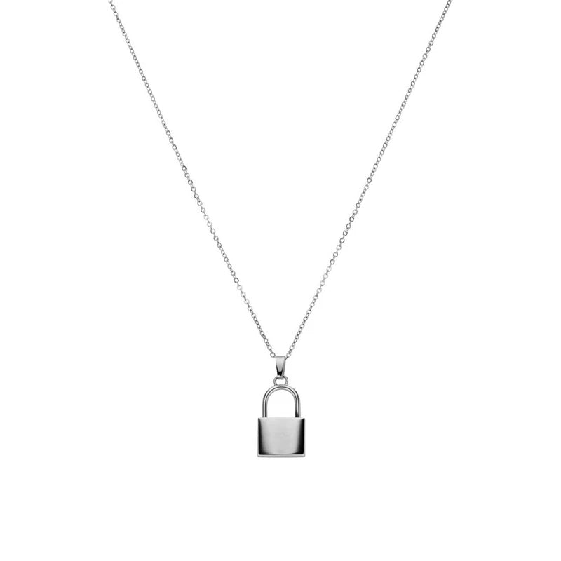 Mavis Hare Padlock Necklace Stainless Steel 1.5cm Lock Pendant