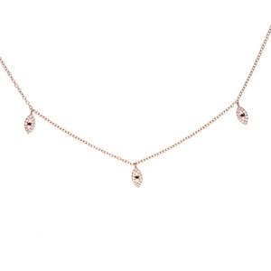 925 Sterling Rose Women Choker Evil Eye Necklace