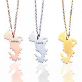 Mayotte Necklace Mayotte Jewelry Engrave Letters High Steel Drop YP4108