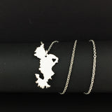 Mayotte Necklace Mayotte Jewelry Engrave Letters High Steel Drop YP4108