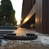 Mcllroy Twisted Steel Cuff Bangle for Women Men