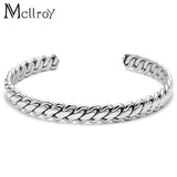 Mcllroy Twisted Steel Cuff Bangle for Women Men
