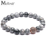 Mcllroy Stone Beads Bracelet with Zircon Inlay