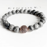 Mcllroy Stone Beads Bracelet with Zircon Inlay