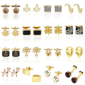 MeMolissa 18 Mix Cufflinks Wedding Jewelry Retro Pattern Cross Hexagon Flower
