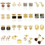 MeMolissa 18 Mix Cufflinks Wedding Jewelry Retro Pattern Cross Hexagon Flower