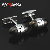 MeMolissa 3 Pairs French Hexagonal Cufflinks Mens Shirt Cuff Buttons