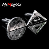MeMolissa 3 Pairs Top Cufflinks Triangle Ruler Protractor Cufflinks