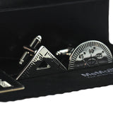 MeMolissa 3 Pairs Top Cufflinks Triangle Ruler Protractor Cufflinks