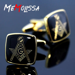 MeMolissa Masonic Square Cufflinks Personality Men's Shirt Gemelos