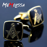 MeMolissa Masonic Square Cufflinks Personality Men's Shirt Gemelos