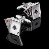 Memolissa Poker Cufflinks for Men French Shirt Cards Cufflink