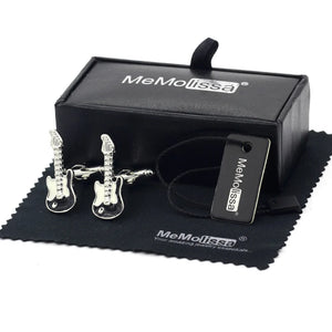 MeMolissa Guitar Cufflinks Music Instruments Men's Gift
