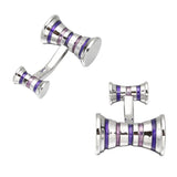 Striped Purple Copper Cufflinks Personality Men's Jewelry