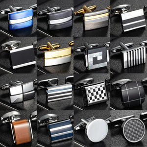 MeMolissa Geometric Cufflinks French Button Formal Dress Wedding