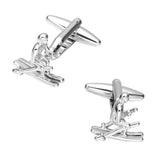 Skier Cufflinks for Men High Gemelos Abotoadura Jewelry
