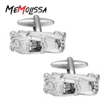 Racing Car Cufflinks Silver Copper Material