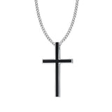 Classic Jesus Cross Necklace Pendant Stainless Steel Prayer Crucifix