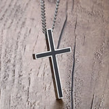 Classic Jesus Cross Necklace Pendant Stainless Steel Prayer Crucifix