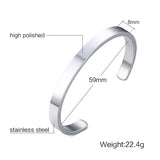 Engraved Women Bracelets Gold Cuff Bangles Mother Gift