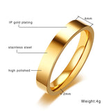 4mm Stainless Steel Wedding Bands Engagement Rings Men Women