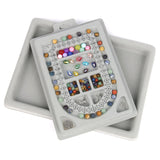 Gray Flocked Bead Jewelry Tray Organizer