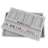 Gray Flocked Bead Jewelry Tray Organizer