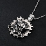 Mechanical Skull Titanium Steel Male Pendant