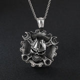 Mechanical Skull Titanium Steel Male Pendant