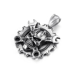 Mechanical Skull Titanium Steel Male Pendant