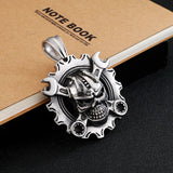 Mechanical Skull Titanium Steel Male Pendant